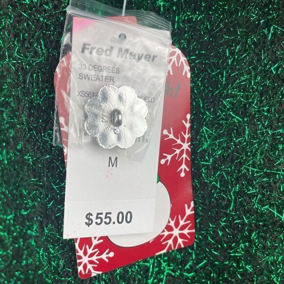 NWT 32 Degrees Christmas Cardigan Size M - Picture 7 of 10